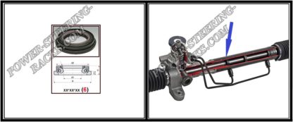 F-00023X Lenkgetriebe Öldichtung (Größe reparieren) 24,7*37,54/41,24*4,2/7,4
