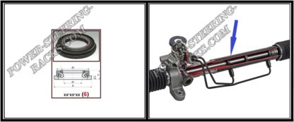 F-00034 (Seitlicher Öldichtring) Lenkgetriebe Oldichtung 23*34,2/40*3,2/7,5 (6V2) ALFA ROMEO, KIA, SEAT,SKODA,VW